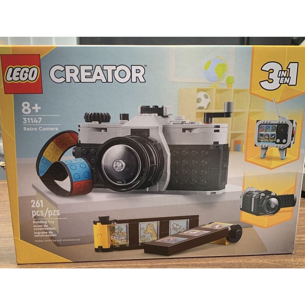 LEGO Creator Retro Camera Set 31147, 261 Pieces, 3 in 1, Factory Sealed Nice Box